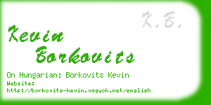 kevin borkovits business card